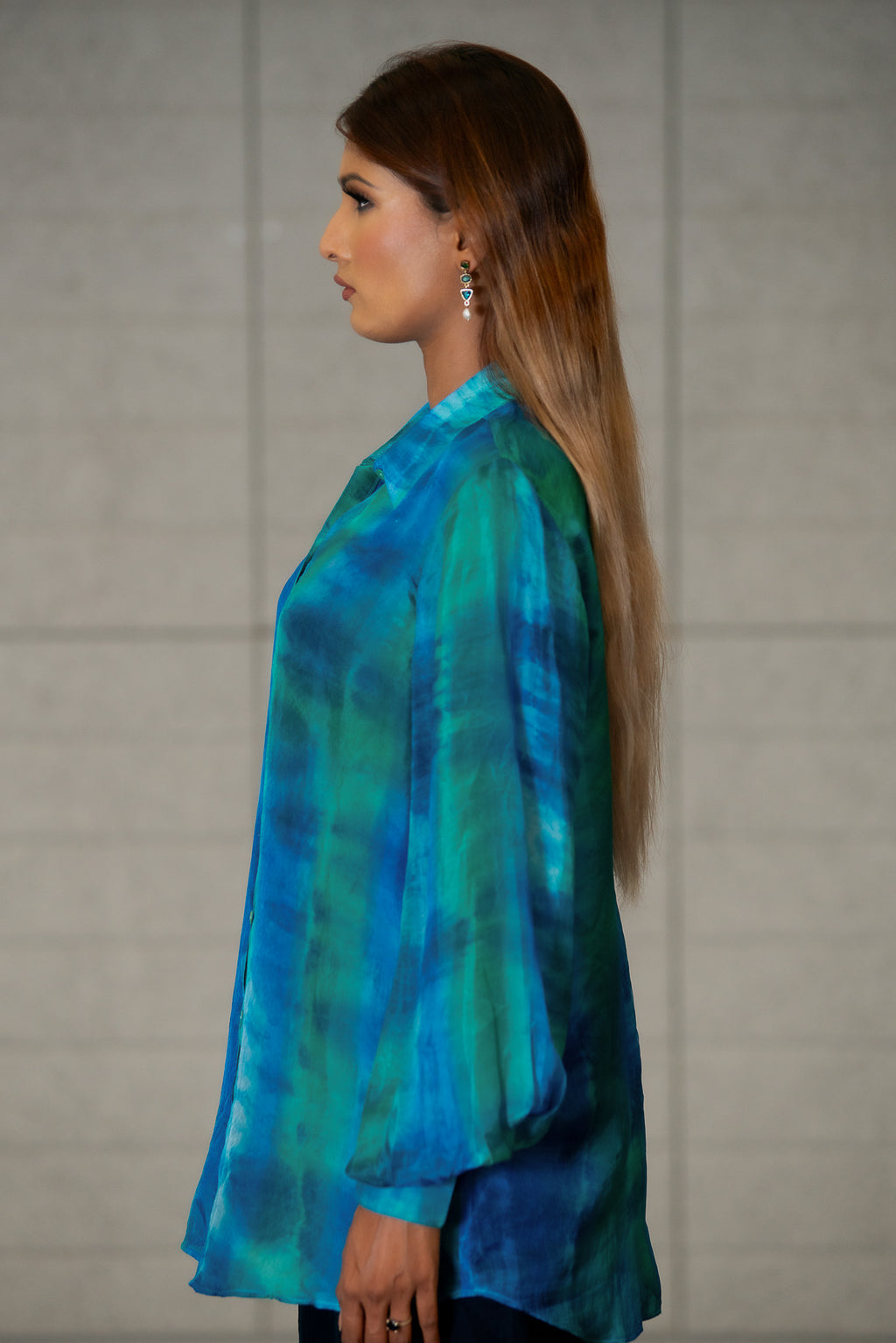 Horizon Blue Silk Shirt