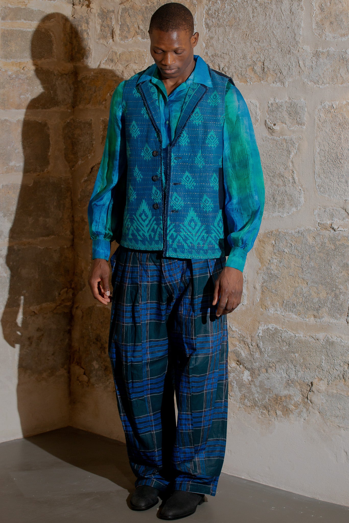 Horizon Blue Silk Shirt