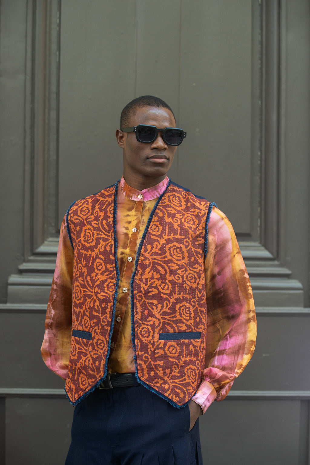 Rust Kantha Vest