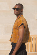 Mustard Kantha Short Kimono