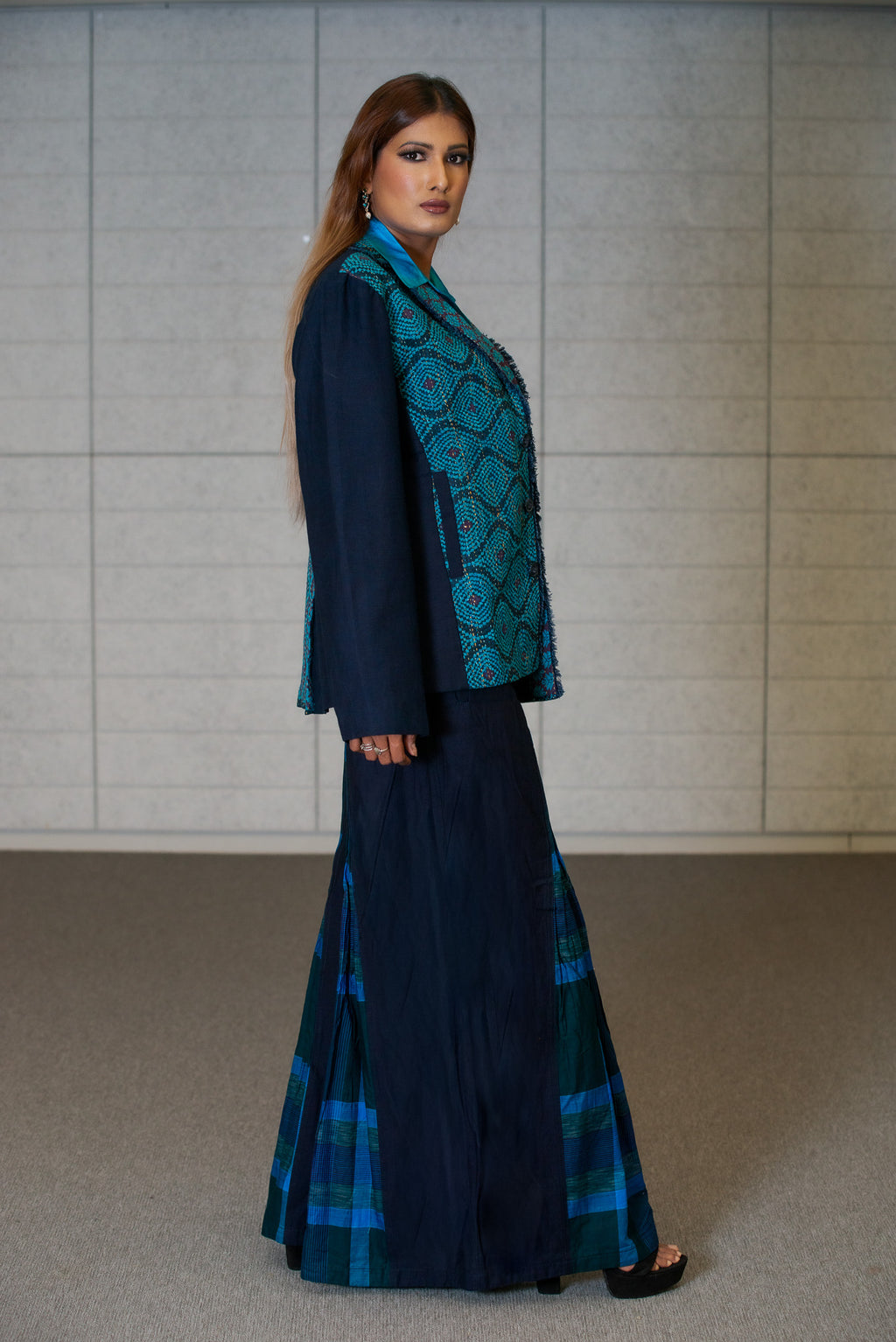 Turquoise Kantha Jacket