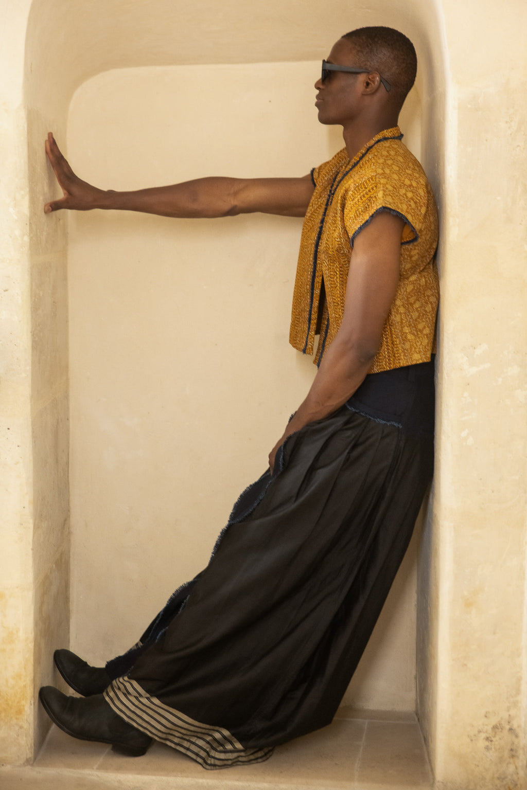 Black Blue Bengal Pants