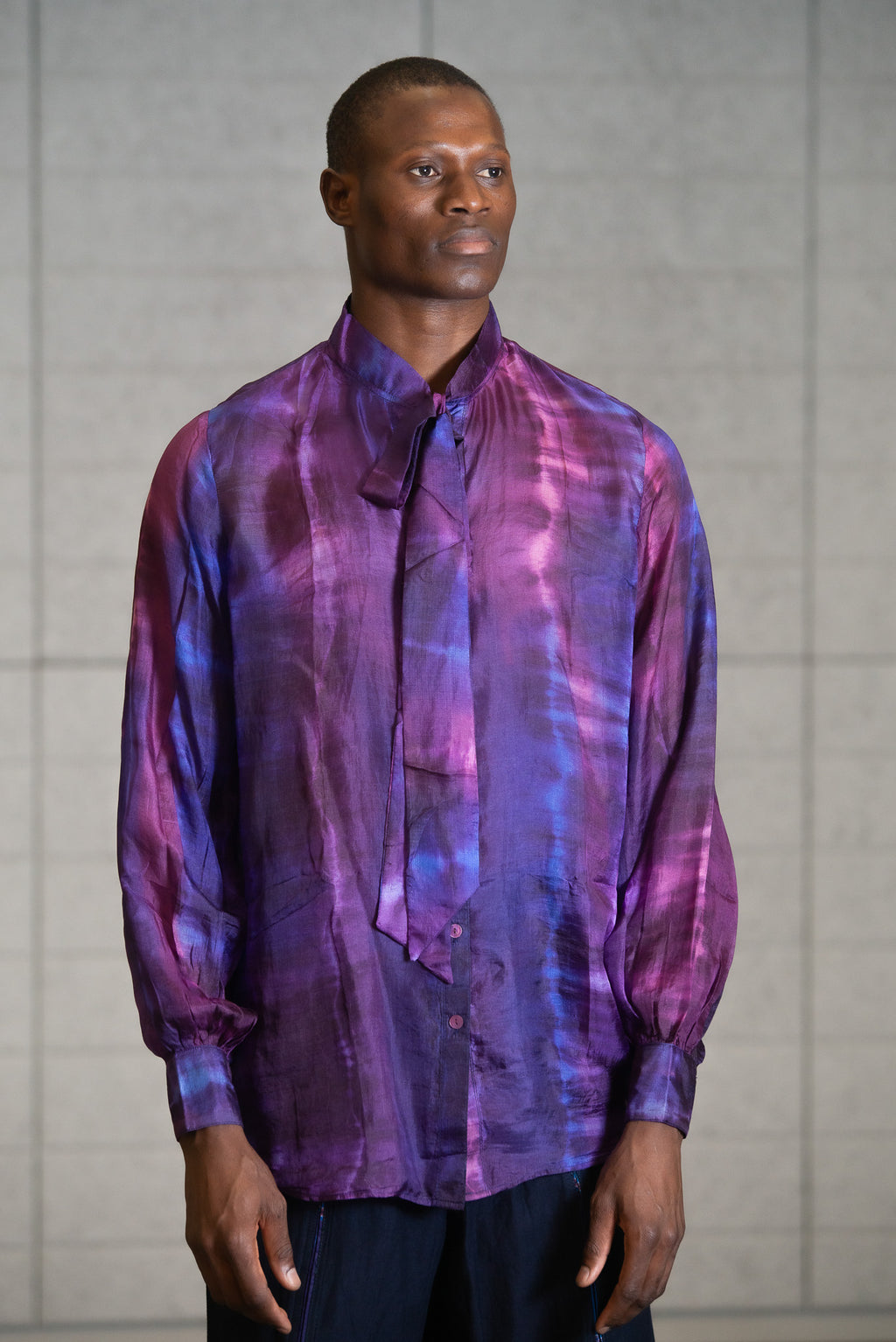 Cosmic Purple Silk Shirt