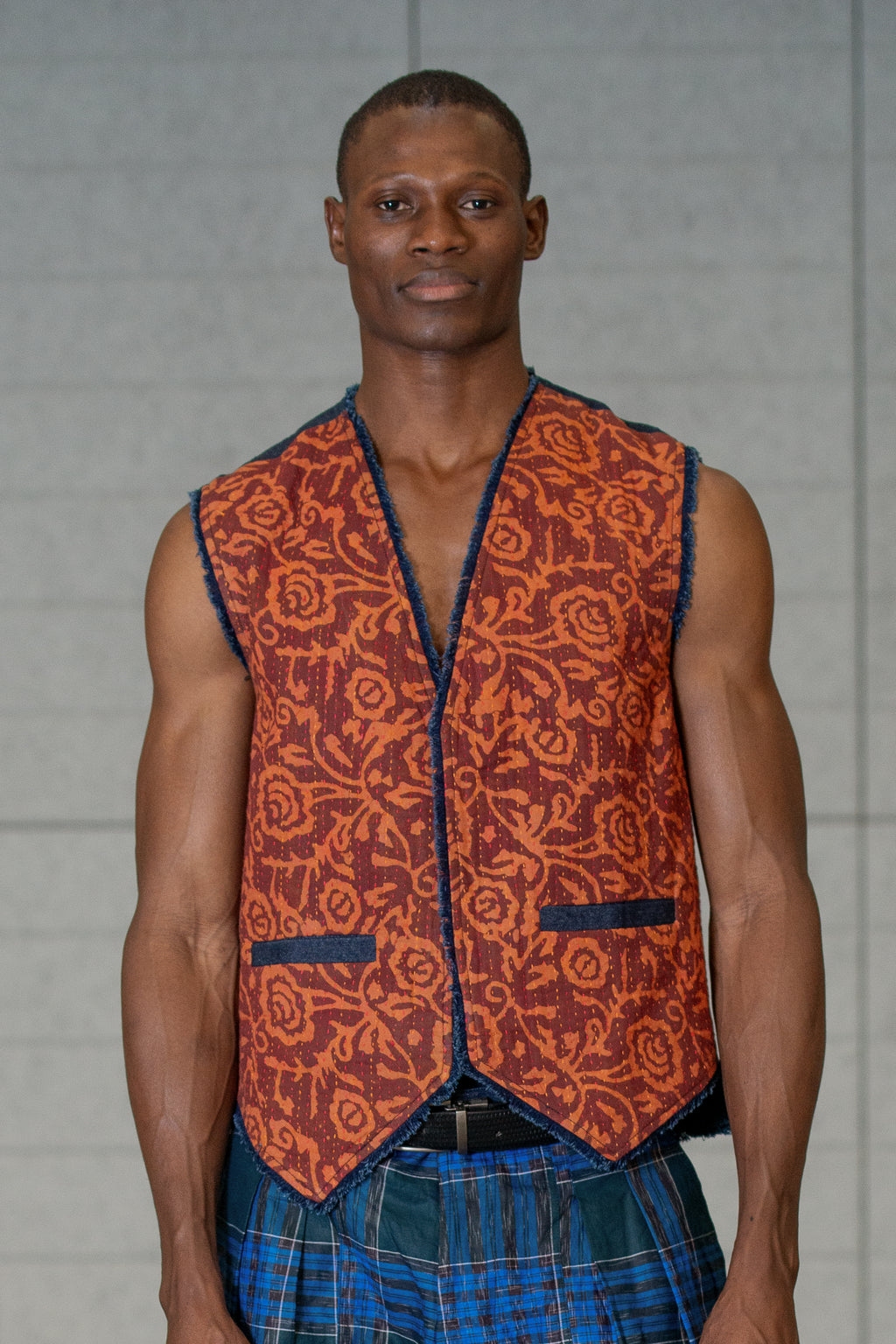 Rust Kantha Vest