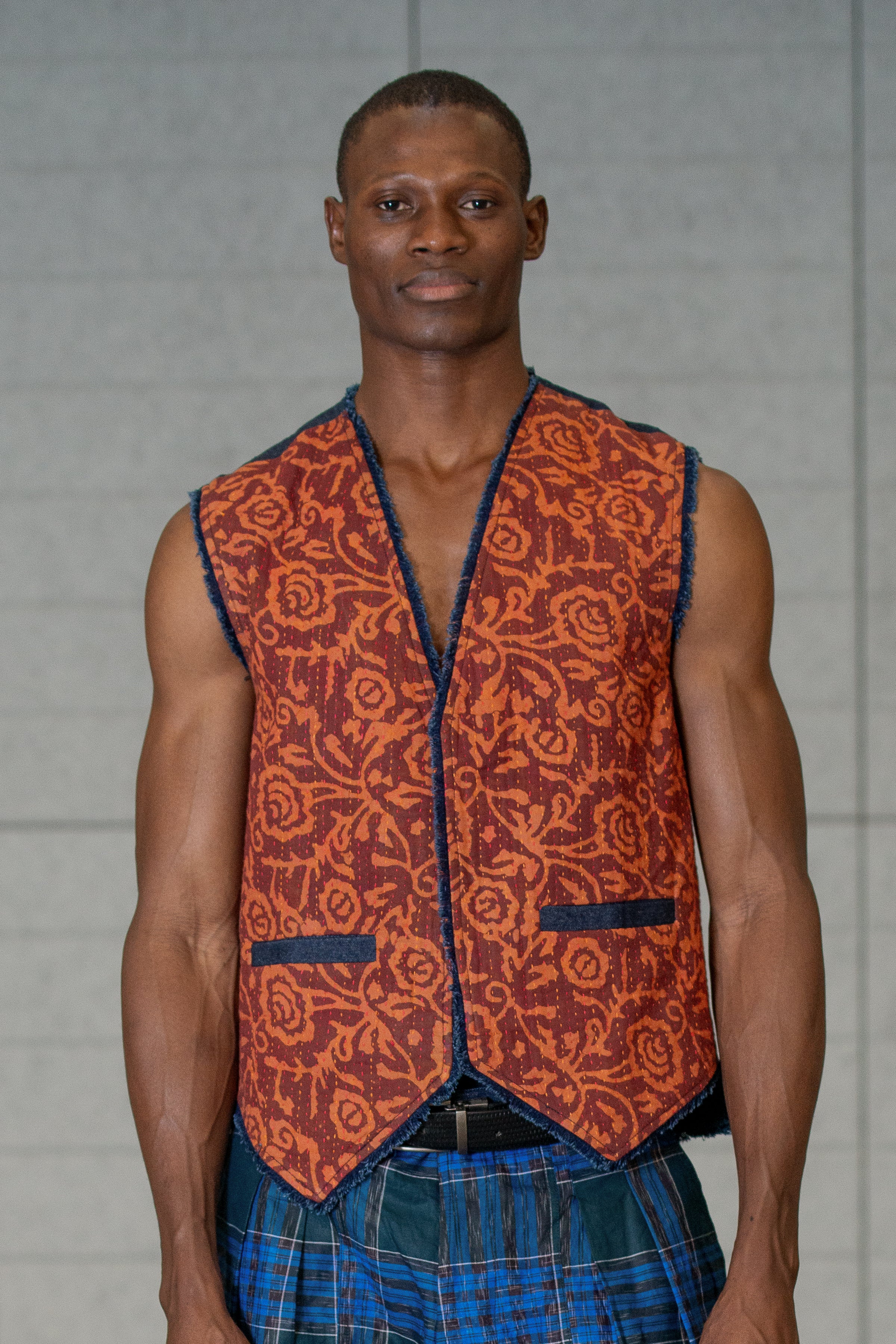 Rust Kantha Vest