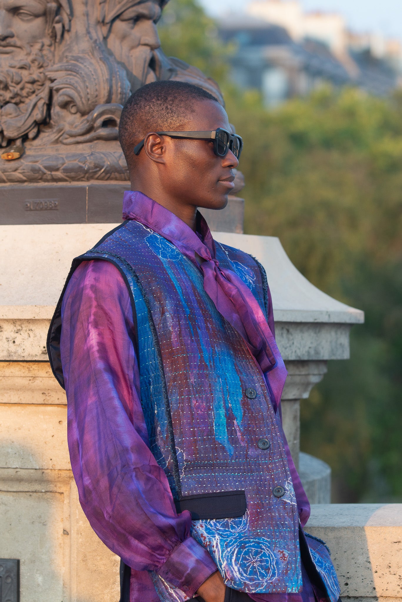Cosmic Purple Kantha Jacket