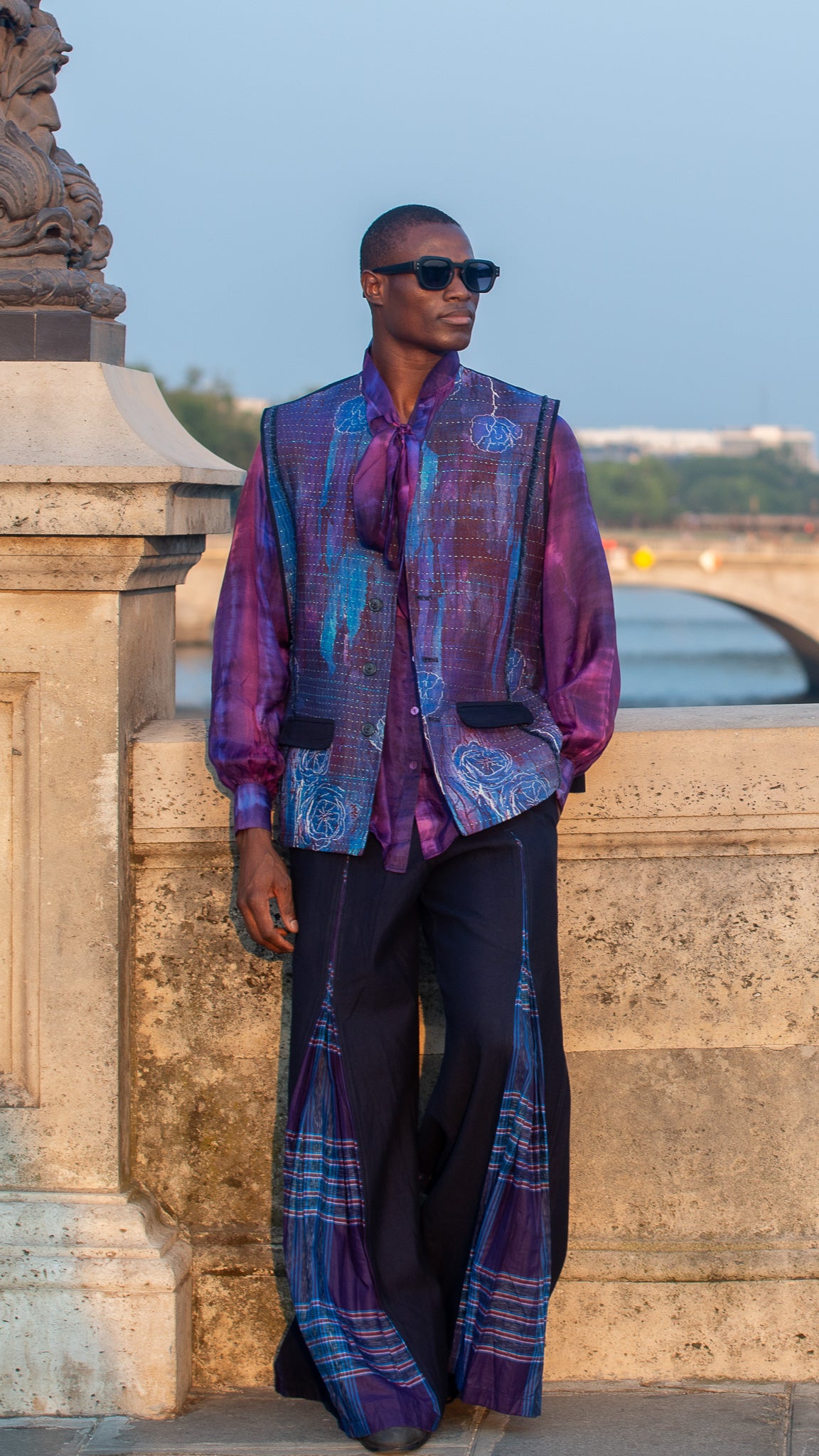 Cosmic Purple Kantha Jacket