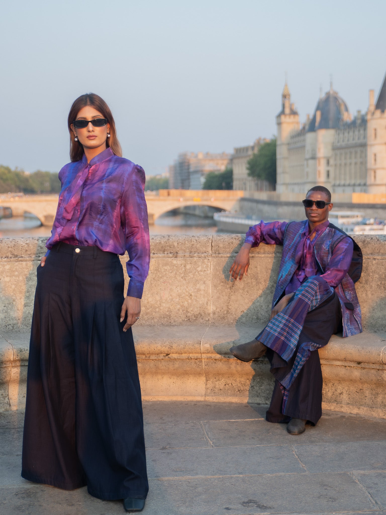 Cosmic Purple Silk Shirt