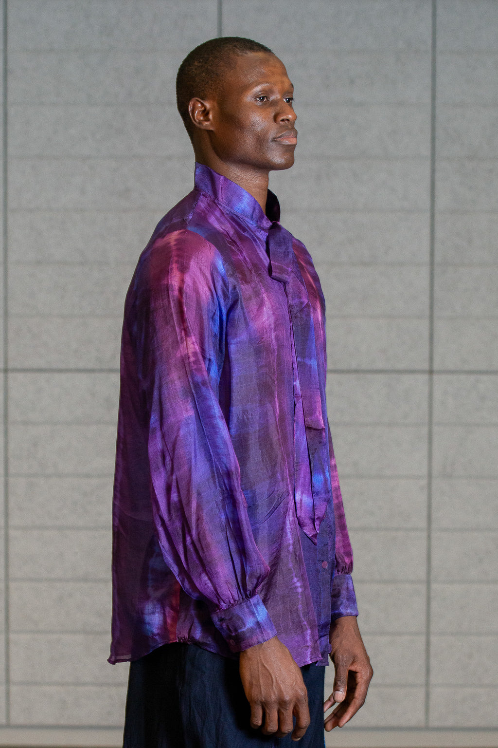 Cosmic Purple Silk Shirt